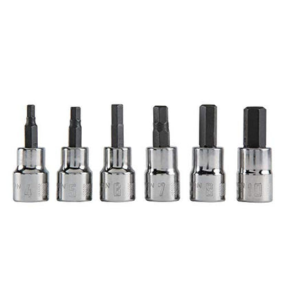 CRAFTSMAN Hex Bit Socket Set, 3/8" Drive, Metric, 6-Piece (CMMT34448) - size: 6PC in, style: 6PC Hex MM