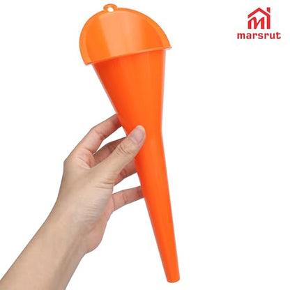3pcs Oil Funnel Long Neck for Motorcycle Automotive Use, Skinny Multi Function Purpose for All Car Engine Gasoline Lubricants Water Diesel Fuel Kerosene Oils Other Liquids, Plastic Spill Saver Filling