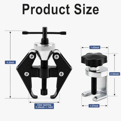 Windshield Wiper Arm Removal Tool Kit, Heavy Duty Battery Terminal and Wiper Arm Puller, Stainless Steel Small Bearing Puller, Universal Automotive Repair Tools Kit for Car Truck SUV