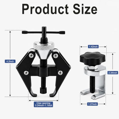 Windshield Wiper Arm Removal Tool Kit, Heavy Duty Battery Terminal and Wiper Arm Puller, Stainless Steel Small Bearing Puller, Universal Automotive Repair Tools Kit for Car Truck SUV