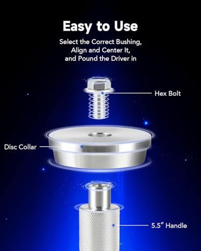 Orion Motor Tech Bearing Press Kit, 10pc Bearing Race and Seal Driver Set with Seal Driver and 9 Bearing Adapters, Seal Installer Bearing Driver Kit for Bearing Installation - size: 39.5 to 81 mm