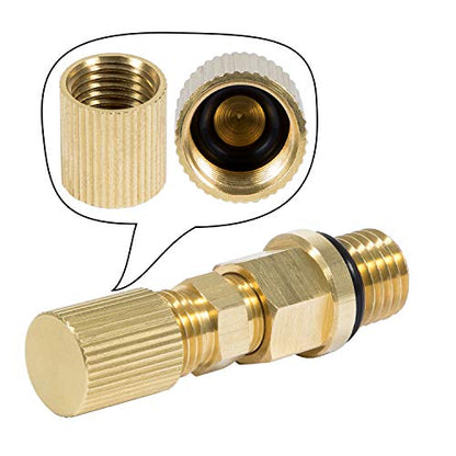 E-cowlboy 6.0L for Powerstroke Fuel Pressure Test Fitting Adapter for 2003-2010 Ford Diesel Engine(With Schrader Valve)