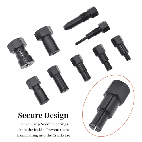 10Pcs Motorcycle Bearing Extractor Puller Tool Kit for 8-25mm Bearings | Professional Blind Hole Inner Bearing Extractor & Removal Tool Set, Suitable For Various Motorcycle Wheel Bearings