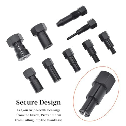 10Pcs Motorcycle Bearing Extractor Puller Tool Kit for 8-25mm Bearings | Professional Blind Hole Inner Bearing Extractor & Removal Tool Set, Suitable For Various Motorcycle Wheel Bearings