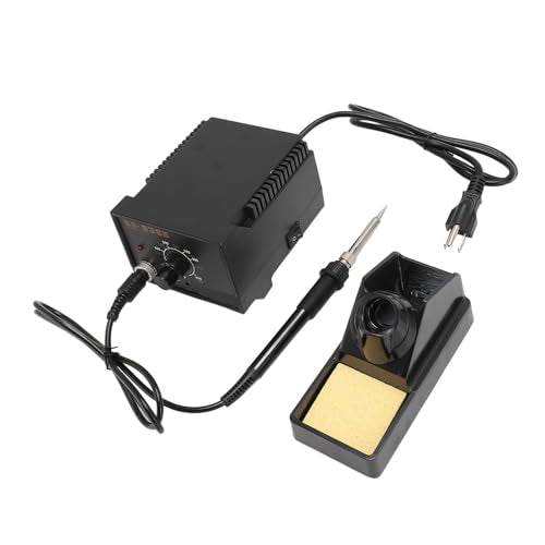 For Electronics Repair - Soldering Iron Kit with Thermostatic Station and Anti Static Protection - Includes 3 Interchangeable Tips Rosin Flux and Precision Tweezers
