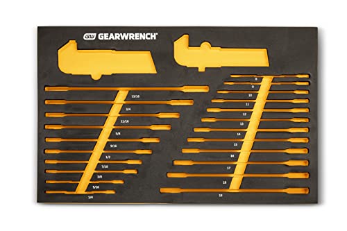 GEARWRENCH 44 Piece 90-Tooth SAE/Metric Ratcheting Wrench and Hex Key Set - 86528