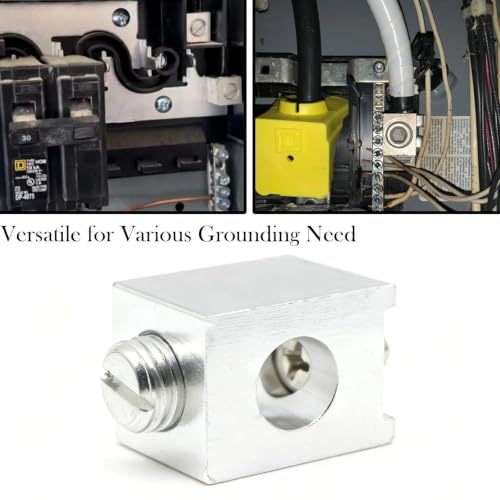 5Pk #4-2/0 Neutral Ground Lug Kit (Silver) | Aluminum ground lugs for breaker panels, ground bars & solar. Corrosion resistant. Screws included for #4-2/0 AWG