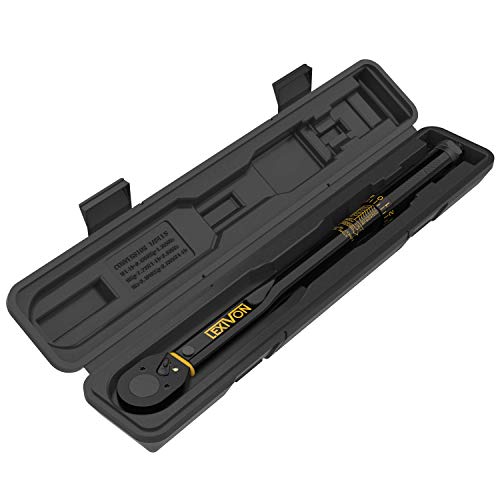 LEXIVON 5/8" Swivel Magnetic Spark Plug Socket, 3/8" Drive x 6" Total Length Cr-v Steel + 3/8-Inch Drive Click Torque Wrench 10~80 Ft-Lb/13.6~108.5 Nm