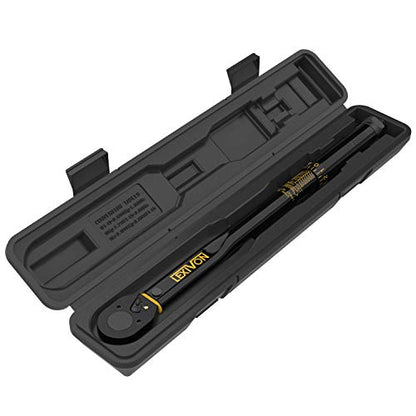 LEXIVON 5/8" Swivel Magnetic Spark Plug Socket, 3/8" Drive x 6" Total Length Cr-v Steel + 3/8-Inch Drive Click Torque Wrench 10~80 Ft-Lb/13.6~108.5 Nm