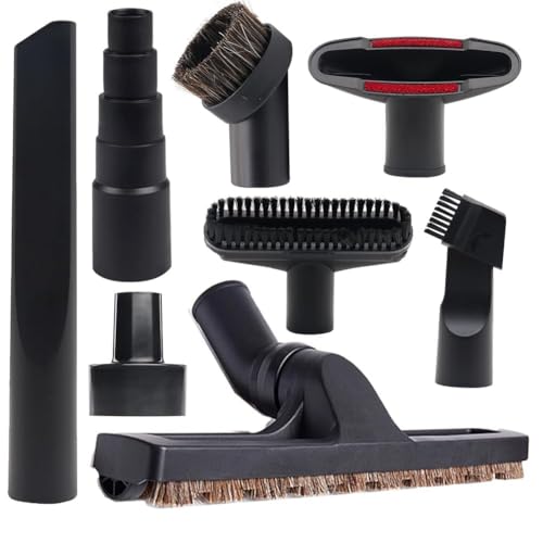 8 Pcs Vacuum Attachments for Shop Vac Accessories - 2 1/2" to 1 1/4" and 1 7/8" to 1" Universal Vacuum Hose Adapter, 1 1/4" Vacuum Floor Brush Attachment Crevice Tool Vacuum Cleaner Accessories - size: 8 Pack