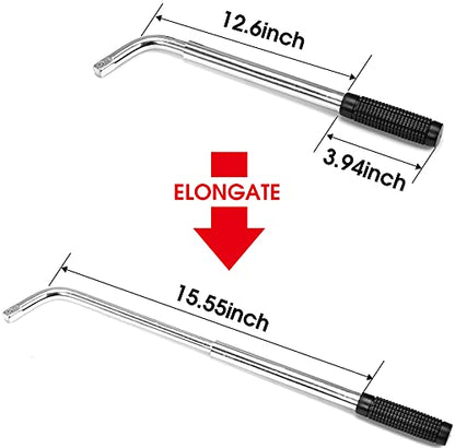 BIG RED Telescoping Wheel Lug Nut Wrench 11/16", 3/4", 13/16", 7/8" with Double-Sided Lug Nut Sockets, T39234 - size: Telescoping Wheel Lug Nut Wrench, style: Telescoping Lug Wrench w/ Nut Sockets