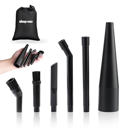 Shop-Vac Micro Cleaning Nozzle Kit, 1-1/4" Detailed-Cleaning Attachments for Compact Wet Dry Shop Vacuum, Storage Bag Included, 6 Pieces - size: 6-Piece Kit