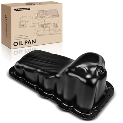 A-Premium Engine Oil Pan Sump with Drain Plug Compatible with Ram 1500 2011-2012 & Dodge Ram 1500 2002-2010, Durango 2004-2005, Dakota 2004-2005, Nitro 2007-2012 & Jeep Liberty 2002-2012, V6 3.7L