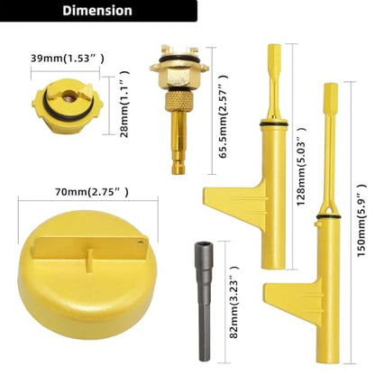 DPTOOL Metal Transmission Oil Filling Tool Compatible with Mercedes Benz 725.0 8-Speed 9-Speed Oil Change Transmission Oil Filler Adapter Tool Replace 725 589 02 90 00, 725 589 00 90 00 - size: 8 and 9 Speed