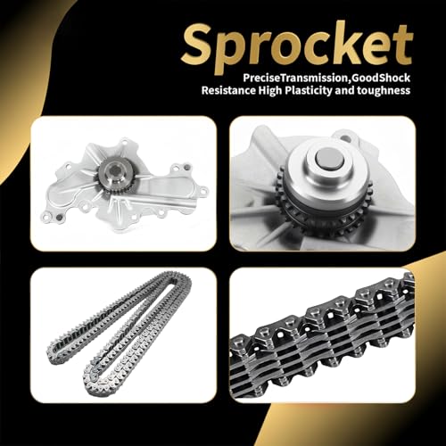 Timing Chain Kit with Water Pump with Camshaft Holding Tool with Timing Alignment Holder Tool Kit Fit for 2011-2019 Ford Edge/Explorer/Flex/Taurus/Mustang 3.5L 3.7L V6 Replace OE BL3Z-6268-A