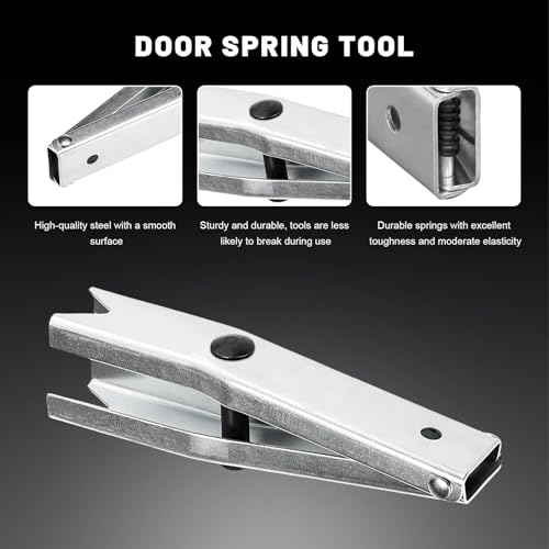 Door Spring Tool, Professional Car Door Hinge Compressor Tool Compatible with 1/2 Inch Wrenches, Steel Spring Tools for Safe Removing and Installing Auto Hinge Springs