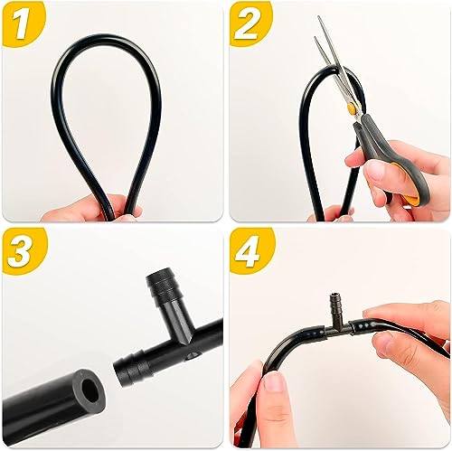 Shineyoo Silicone Vacuum Tubing Hose 6.6 FT 6PCS With Vacuum Connector 12 Sizes 128PCS, 1/8" 5/32" 3/16" 1/4" 5/16" 3/8" ID High Performance 130PSI, Engine Automotive Vacuum Silicone Hose Line Kits - size: 1/8"+5/32"+3/16"+1/4"+5/16"+3/8"+Connector