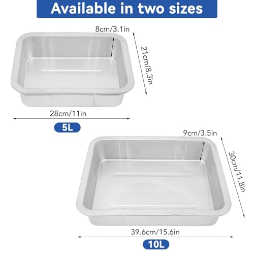Oil Drain Pan, Universal Metal Oil Change Container with Easy Grip Edges 7-8L Capacity for Cars Motorcycles Boats, Durable Construction for Professional Mechanics and DIY Enthusiasts - size: 10L, style: 7-8L