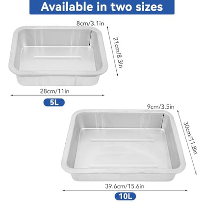 Oil Drain Pan, Universal Metal Oil Change Container with Easy Grip Edges 7-8L Capacity for Cars Motorcycles Boats, Durable Construction for Professional Mechanics and DIY Enthusiasts - size: 10L, style: 7-8L