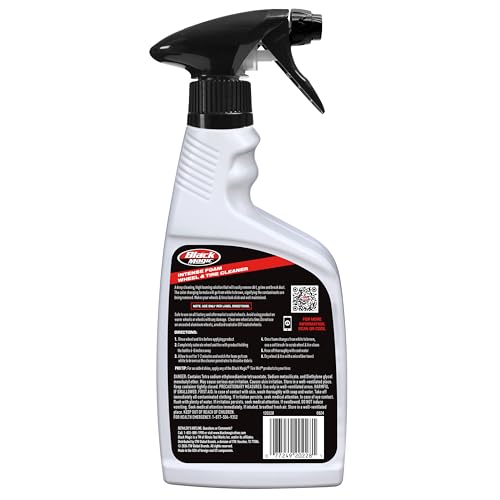 Black Magic 120228 Intense Foam Wheel & Tire Cleaner, High-Foaming Formula for Deep Cleaning, Removes Dirt, Grime & Brake Dust – Safe on All Wheels, 22 Fl Oz - size: 22 Fl Oz (Pack of 1), style: Intense Foam Wheel & Tire Cleaner Trigger