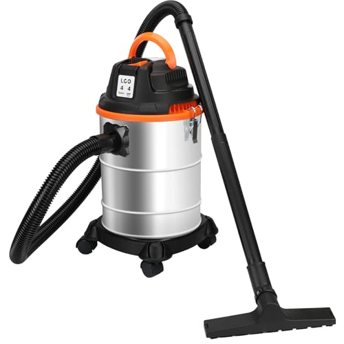 LIGO Shop Vacuum Wet and Dry, 4 Gallon Shop Vac with Accessories, Staninless Steel Tank, 4HP, for Workshop, Garage, Home and Car Vacuum Cleaner