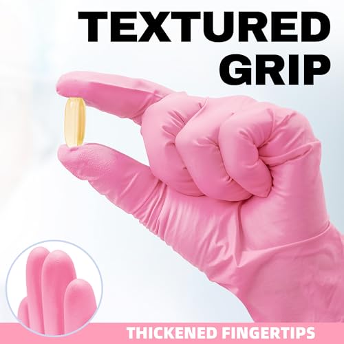 BEASTEK Nitrile Disposable Gloves, 4 mil Powder-Free Latex-Free Medical Food Grade Cleaning Esthetician Glove, 100 Pcs (Medium)