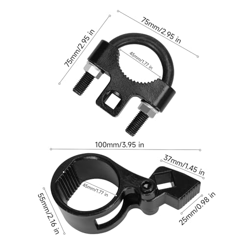 Inner Tie Rod Removal Tool for Most Vehicles Inner Tie Rod. | 27-44mm Tie Rod End Hex Wrench Tool with 1/2" Drive and 3/8'' Low-Profile Inner Tie Rod U-Wrench Tool
