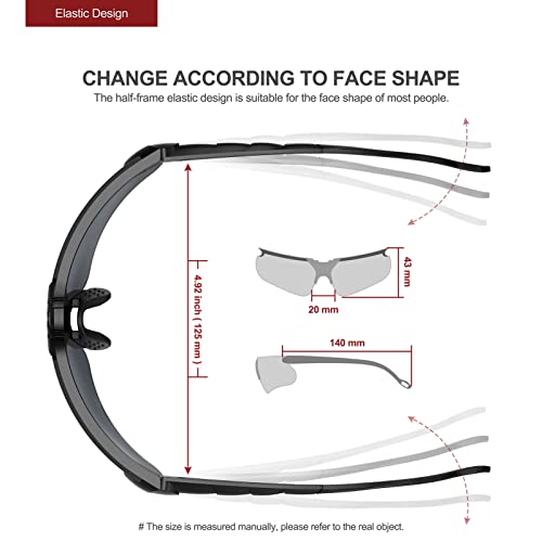 xaegistac Shooting Glasses with Case-Safety Glasses Anti Fog | Z87.1 Certificated Impact Resistance Safety Glasses for Hunting Shooting Sports - color: Black