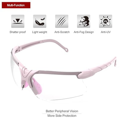 xaegistac Shooting Glasses with Case-Safety Glasses Anti Fog | Z87.1 Certificated Impact Resistance Safety Glasses for Hunting Shooting Sports - color: Multicolor