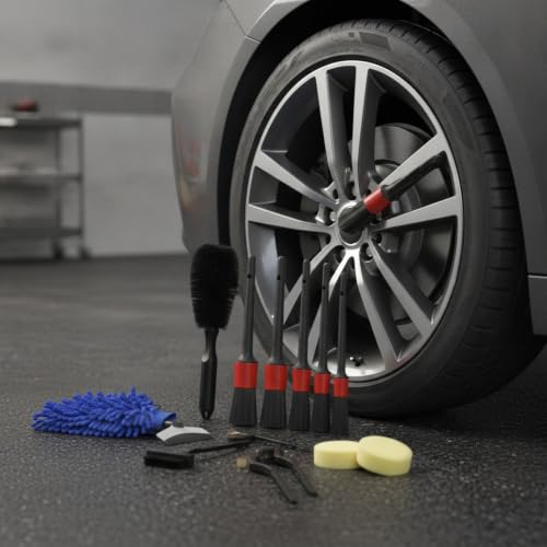 Car Detailing Brush Set, PP Plastic Cleaning Tools for Interior Vents, Dashboard, Wheels, and Exterior Crevices - size: 12.99 x 4.33 x 2.17 in
