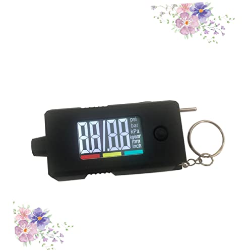 2 in 1 Digital Tire Pressure Gauge with Tread Depth Ruler for Cars and Trucks Portable Tire Air Gauge with Key Ring and Ergonomic Non-Slip Design for Quick Accurate Readings