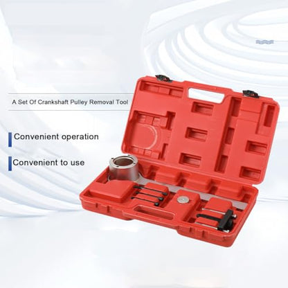 Crankshaft Damper Remover Puller Crankshaft Pulley Removal Install Tool Universal Crankshaft Pulley Puller Set forJaguar L-and RoverV8 Engine 3.2-4.4L