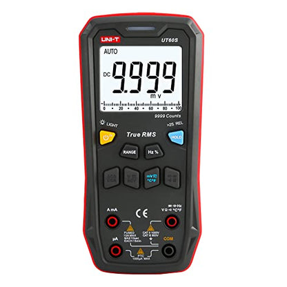 UNI-T Digital Multimeter Smart,UT60S True RMS,9999 Counts 1000V AC DC Voltmeter Ammeter Capacitor Temperature,Fully Automatic Anti-Burn Intelligent Multimeter Tester - size: UT60S