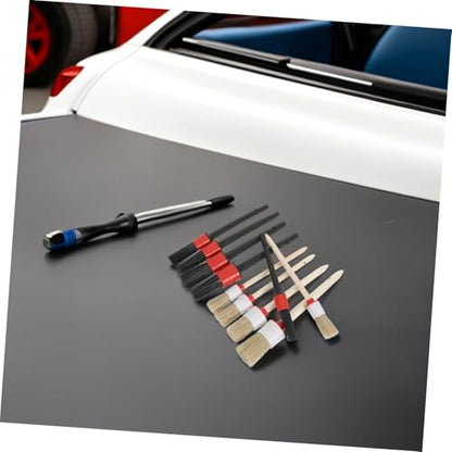 10pcs Car Interior Cleaning Brush Set with Pp Bristles 0.25kg – Automotive Detail Brushes for Dashboard, Air Vents, Engine Parts, and Vehicle Interior Care