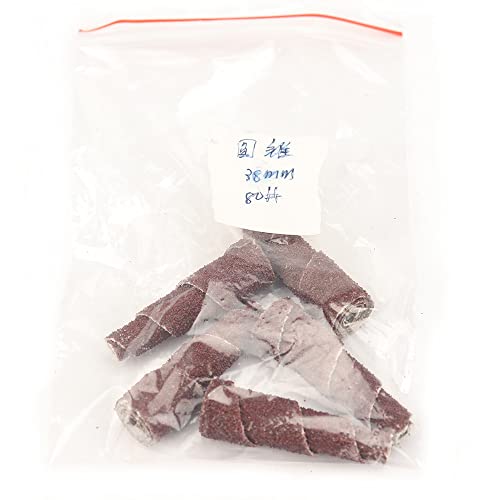 SI FANG 1-1/2 inch Cone Mini Sanding Engine Port and Polish Kit, 80 Grit Aluminum Oxide Spiral Rolls Full Taper, Porting and Polishing Set Sandpaper Sanding Abrasive for Flash Removal (5 Pack) - style: 80# 1-1/2''(Cone)