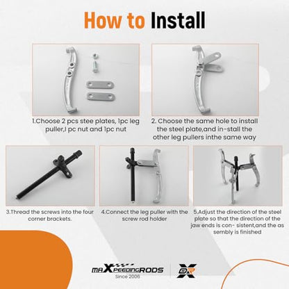 maXpeedingrods 3" 4" 6" 8" Gear Puller Set, 2 Jaw & 3 Jaw Bearing Puller Kit with Ratchet Wrench, 72pcs Reversible Jaw Gear Pulling Tool for Internal External Bearing Gear Pulley Flywheel Removal - style: 2/3 Jaw Puller W/Wrench