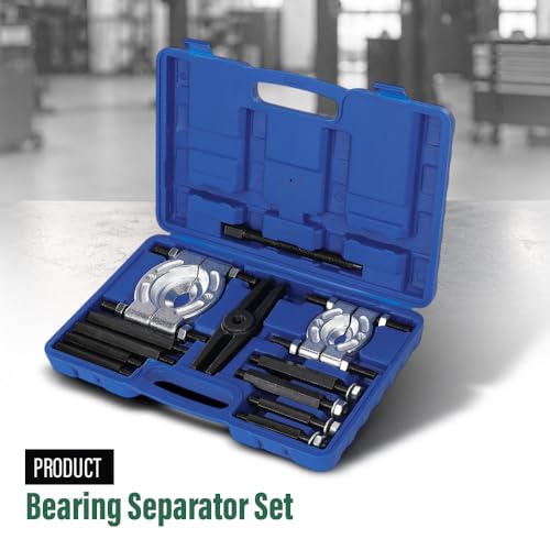 GRAND ORANGE 5-Ton Bearing Separator Set Flywheel Gear Puller Kit | 12PCS Heavy Duty 45# Steel with Storage Case