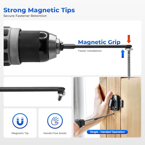 Impact Rated Screwdriver Bit Set, 4" Extended Long Magnetic Power Bits, Premium S2 Steel, Shock-Absorbing Design, 1/4" Hex Shank for Power Drill & Impact Driver (4 Inch Torx Security) - size: 4 Inch Torx Security