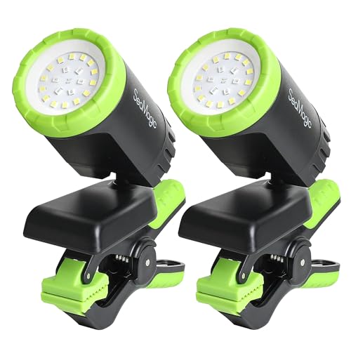 2-Pack Rechargeable LED Work Light, 360° Adjustable Spotlight with Magnetic Base & Clamp, Portable Clip Light for Garage, BBQ, Workshop, Construction, Car Repair, Household & Emergency Use - style: 2-Pack