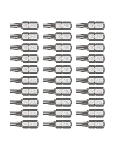 ROTATION 30PCS T20 Bit Set, 1/4" Hex Shank, Impact Grade Phillips Bit Set | Chrome Vanadium Steel, Impact Grade, Phillips Bit Set - color: T20