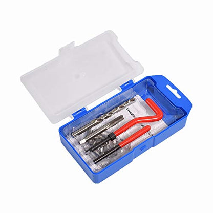 M8 X 1.25 Thread Repair Kit, Metric Helicoil Kit with HSS Drill Bit, 20PC Wire Thread Inserts - size: M8 x 1.25mm