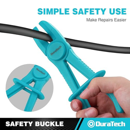 DURATECH 6-Piece Hose Clamp Pliers Set, Pinch Clamp Pliers, Blue | Ideal for Flexible Hoses, Fuel, Gas, Brake & Radiator Lines - size: 6-Piece, style: Straight（Blue）