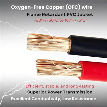 XINCOL A5 100% Copper Jumper Cables 10FT– Heavy-Duty for Trucks & SUVs, Includes Carry Bag & Gloves - size: 3 Meter(10ft)