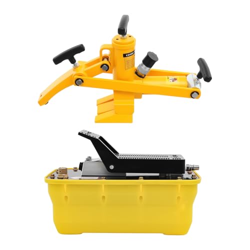 Hydraulic Tire Bead Breaker Heavy Duty 10000PSI Air Hydraulic Tire Bead Breaker, Tire Change Tool with Metal Foot Pump & Air Hose for Tractor Trucks Lawn Mower ATV - size: Hydraulic Bead Breaker + Hydraulic Foot Pump