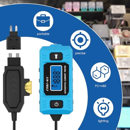 Automotive Circuit Fault Probe Tester, 20A 48V High-Precision Fuse Tester, Car Circuit Probe Checker with Backlit Display & Front Lighting for Various Vehicles (with Test Pen) - color: With test pen