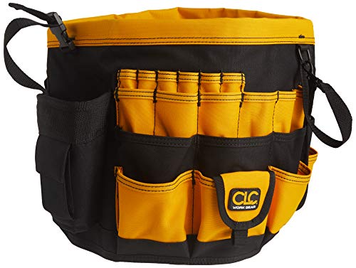 Custom Leathercraft4122 In & Out Bucket, 61 Pocket, Black/Yellow