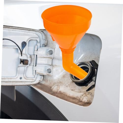 Automotive Funnel Set 4pcs Oil Funnel Kit Straight Elbow Pipe No Spill Sturdy Plastic Essential for Roadside Assistance