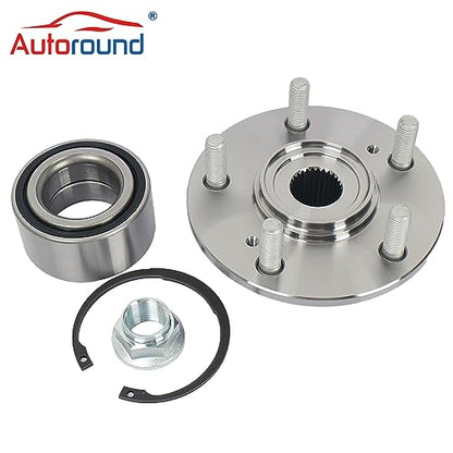 Autoround Pair 29596048 Front Wheel Bearing Hub Assembly fit for 1997-2001 Honda CR-V/Prelude