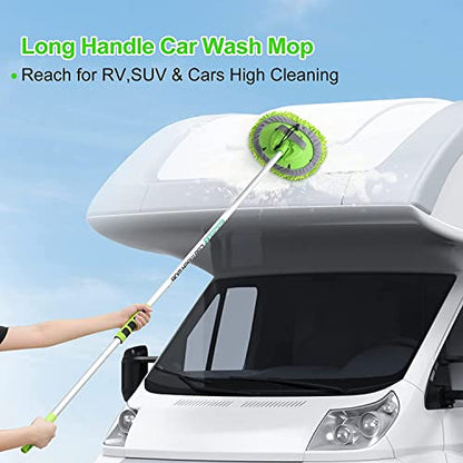 Wontolf 17pc Car Wash Kit, Car Cleaning Kit with Car Wash Brush Long Handle, Car Wash Soap, Interior Cleaner, Wheel Cleaner, Window Squeegee, Car Interior Detailing Kit for Cars Trucks RVs SUVs