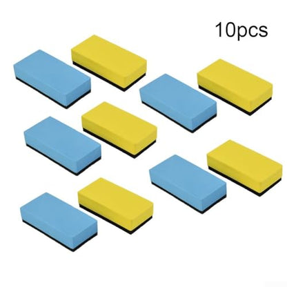 10-Pack Car Waxing Sponge Pads for Nano Ceramic Coating, Ultra-Thin Polishing Foam Applicators for Auto Detailing, 3.15x1.57 Inch